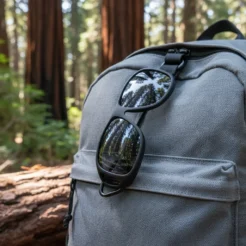 Image of Cocoons Aviator (XL) model C202GPC attached to a backpack
