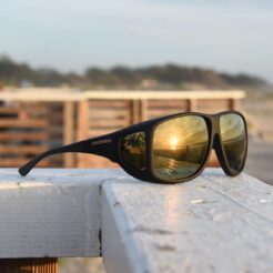 Aviator (XL) Black Polarized Gold Mirror - Image 2