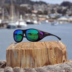 Pilot (L) Black Polarized Green Mirror