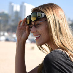 Slim Line (M) Black Polarized Gold Mirror - Image 2