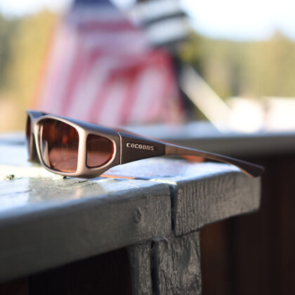 Sand fitover sunglasses with copper lenses