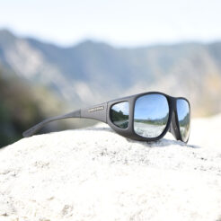 Aviator (XL) Black Polarized Silver Mirror