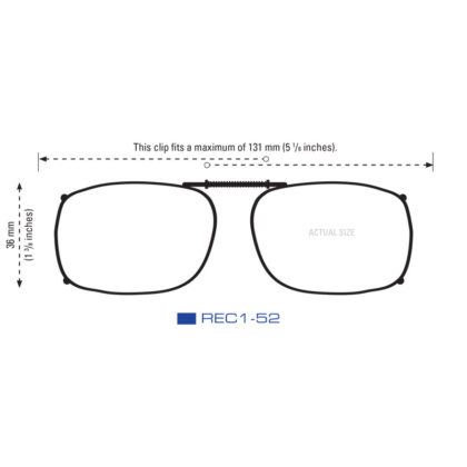 Clip-Ons REC1-52 Gunmetal Polarized Silver Mirror - Image 2