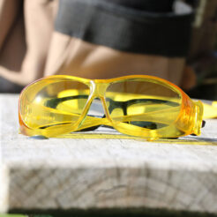 Image of LightGuard fitover safety glasses in medium size with Lemon yellow lens tint.