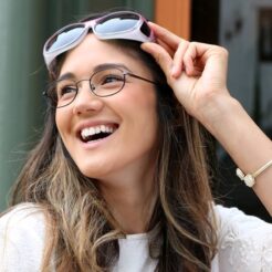 Slim Line (M) Blush Polarized Silver Mirror - Image 2